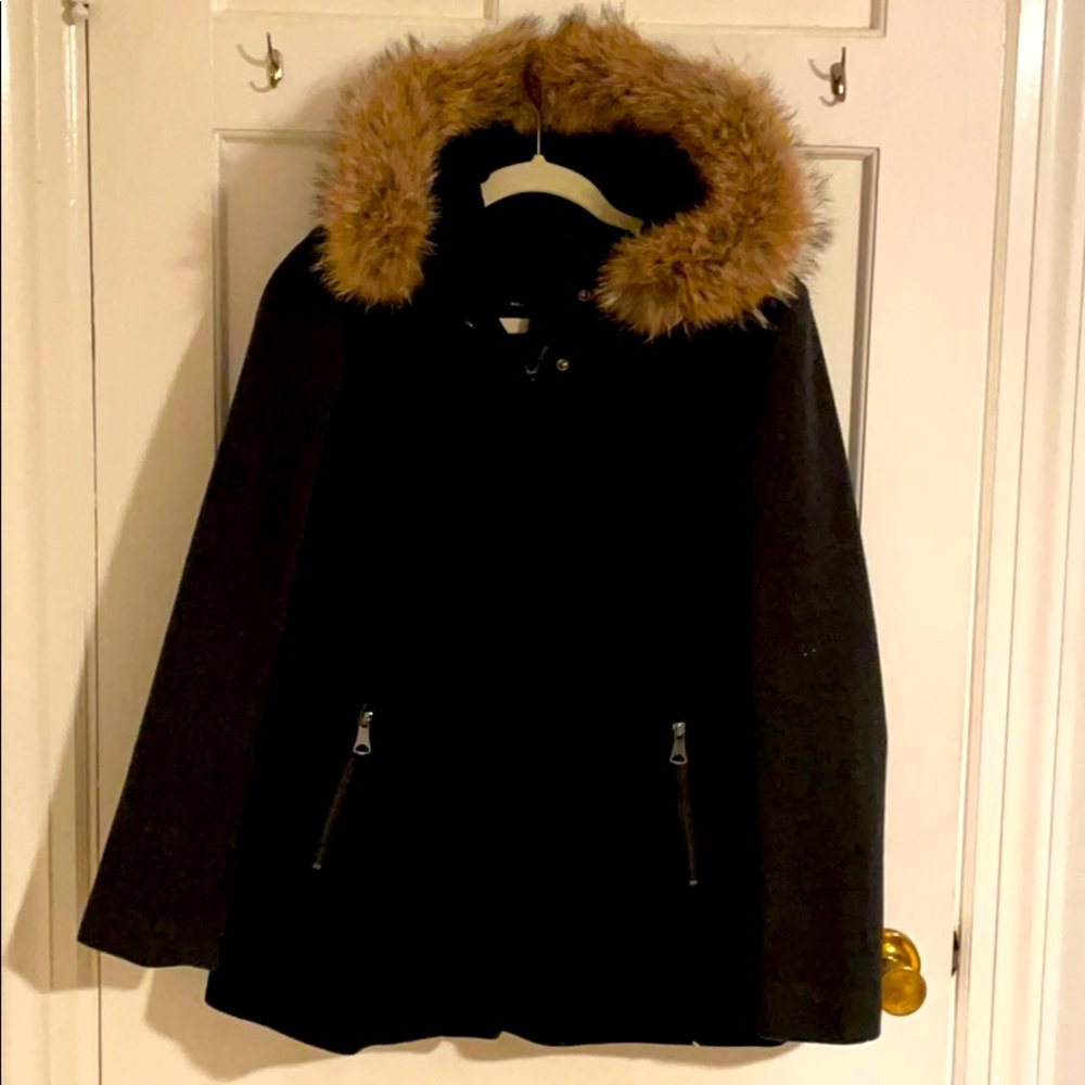 Color Block Wool Jacket